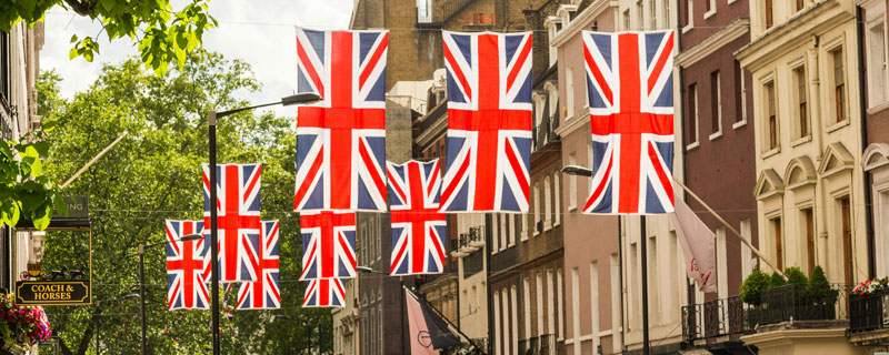Bild på Storbritanniens flagga