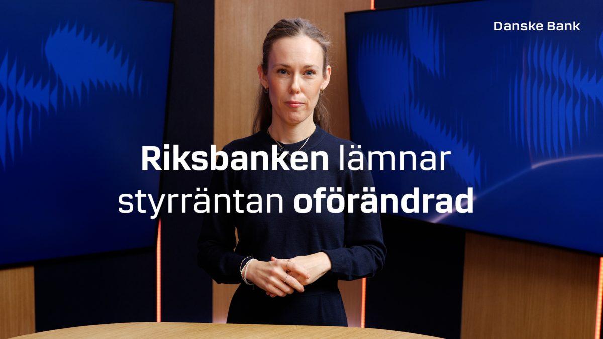 styrräntan lämnas oförändrad, Susanne Spector kommenterar